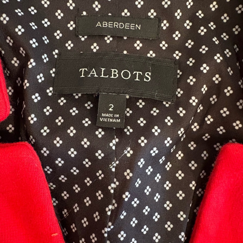 Talbots Aberdeen Red Single-Button Blazer Soft Si… - image 8